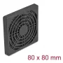 Ventilatorrooster DELOCK 67311, ABS, zwart, 87×87 mm, montageafstand 71,5×71,5 mm