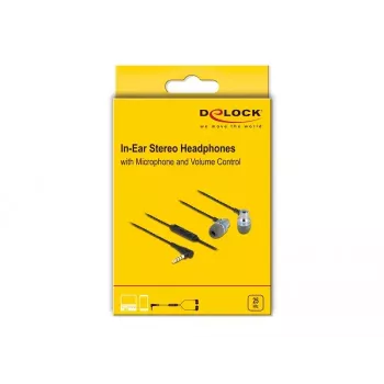 Headset DeLOCK 27183 in-ear-koptelefoon 3,5-mm-jack microfoon volumeregeling