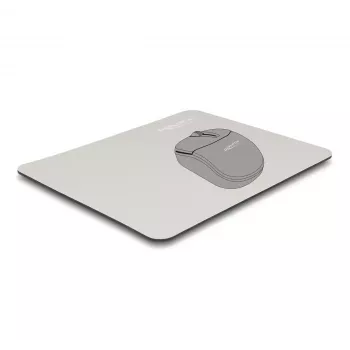 DELOCK 12147 muismat grijs 180x220 mm rubber antislip