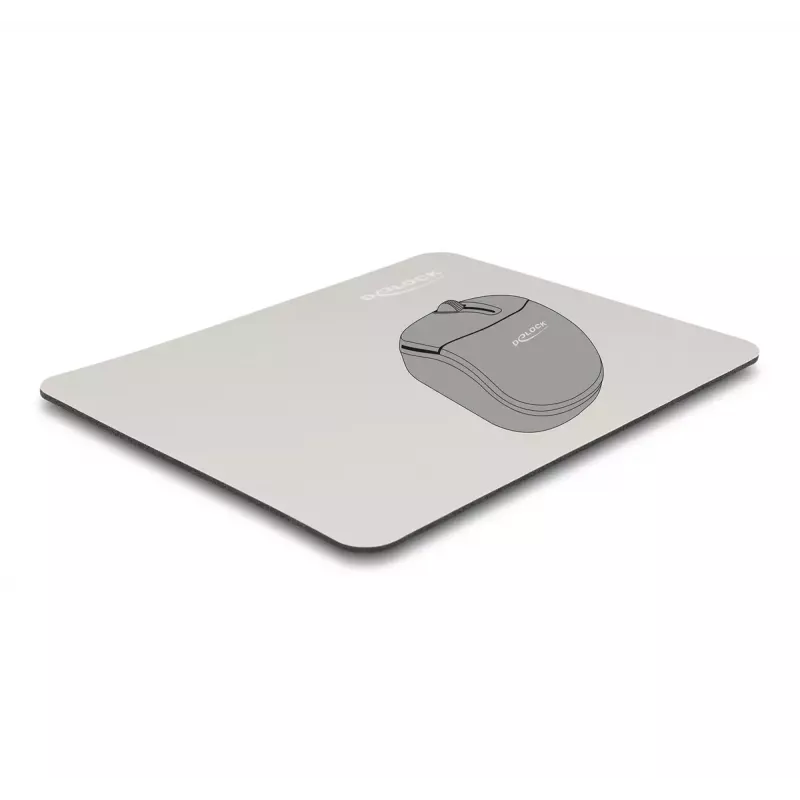 DELOCK 12147 muismat grijs 180x220 mm rubber antislip