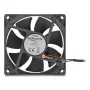 Computercaseventilator DELOCK 67296 — 80 mm, kogellager, 0,97 m³/h, zwart