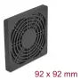 Ventilatorrooster DELOCK 67312, ABS zwart, 96,5×96,5 mm, montagepatroon 92,5×92,5 mm