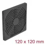 Ventilatorrooster DELOCK 67313, ABS zwart, 125×125 mm, montageboorpatroon 105×105 mm