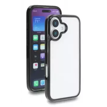 Beschermhoes voor iPhone 17 van DELOCK, transparant zwart, geschikt voor 16 cm (6,3 inch) scherm