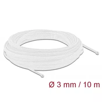 Gevlochten slang DeLOCK 20692 10 m x 3 mm wit
