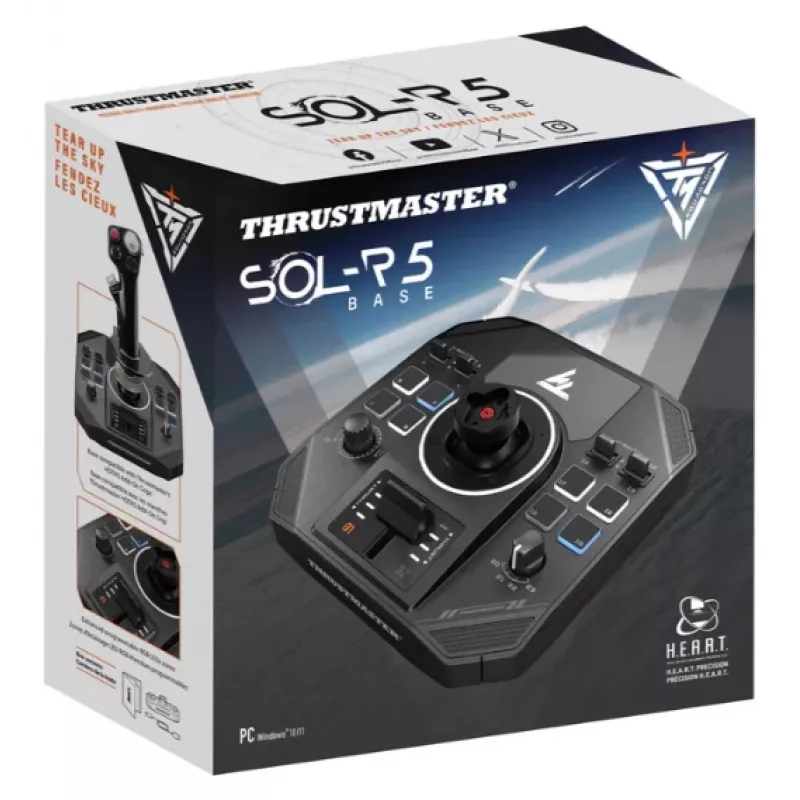 Thrustmaster 2960948 SOL-R 5 Base joystickbasis voor pc, bedraad, USB-C, zwart