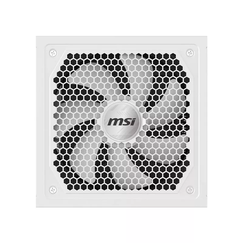 Voeding MSI MAG A1000GL PCIE5 WHITE 1000 W ATX 24-pin, 80 PLUS Gold, 135 mm ventilator