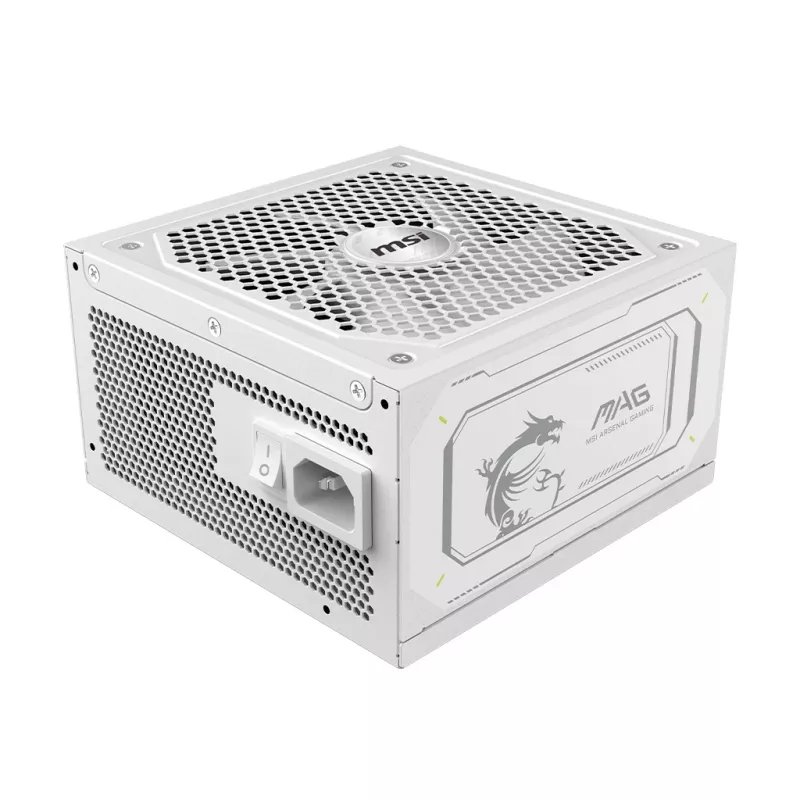 Voeding MSI MAG A1000GL PCIE5 WHITE 1000 W ATX 24-pin, 80 PLUS Gold, 135 mm ventilator