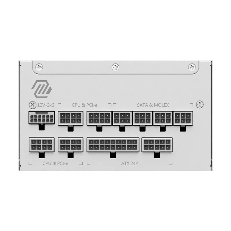 Voeding MSI MAG A1000GL PCIE5 WHITE 1000 W ATX 24-pin, 80 PLUS Gold, 135 mm ventilator