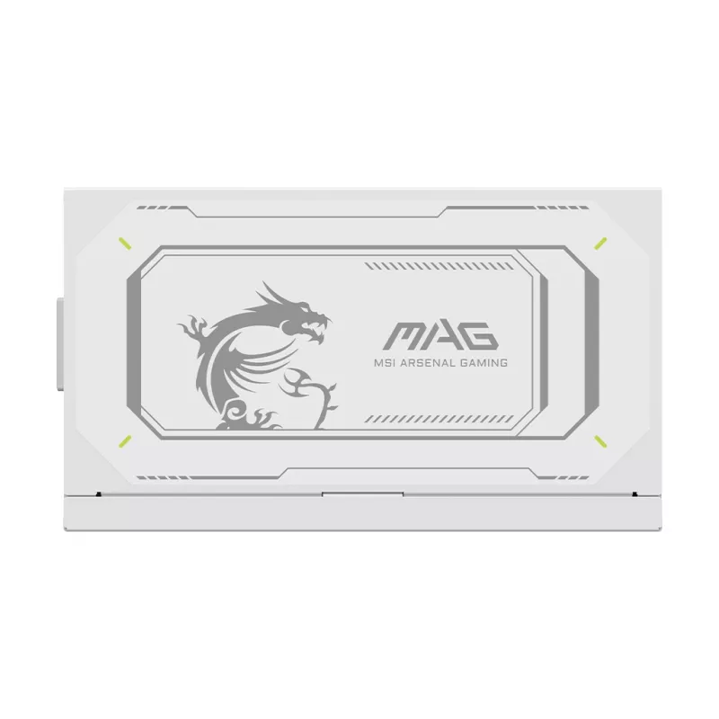 Voeding MSI MAG A1000GL PCIE5 WHITE 1000 W ATX 24-pin, 80 PLUS Gold, 135 mm ventilator