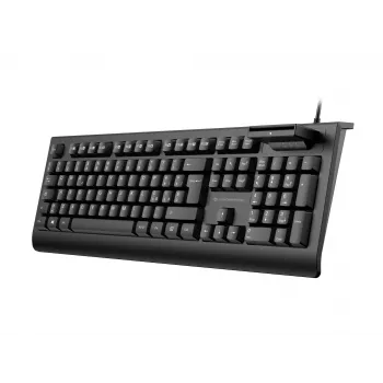 CONCEPTRONIC USB-toetsenbord met smart-ID-kaartlezer KAYNE01IT — full-size 105 toetsen, Italiaanse layout, bedraad, 1,5 m kabel, zwart