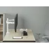 Equip 17 inch-32 inch verstelbare dualmonitor-tafelhouder, wit