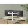 Equip 17 inch-32 inch verstelbare dualmonitor-tafelhouder, wit