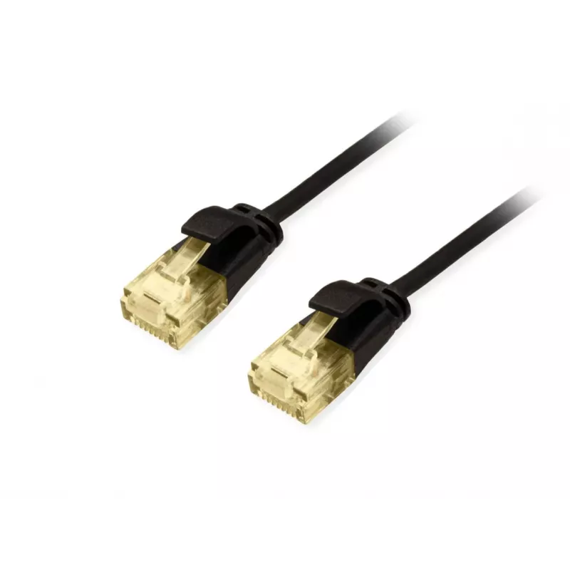 Equip Cat.6A U/UTP slanke patchkabel 2m zwart 10000 Mbit/s
