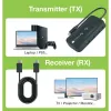 Techly IDATA USBC-HUB5WL AV-extender AV-zender & -ontvanger zwart