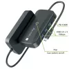 Techly IDATA USBC-HUB5WL AV-extender AV-zender & -ontvanger zwart