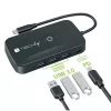 Techly IDATA USBC-HUB5WL AV-extender AV-zender & -ontvanger zwart