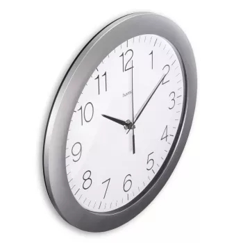 Hama Teneriffa analoog horloge rond zilver, wit