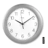 Hama Teneriffa analoog horloge rond zilver, wit