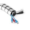 Kabelhuls Equip dubbelkanaals kabelmanagement spine zilver