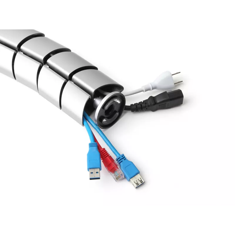 Kabelhuls Equip dubbelkanaals kabelmanagement spine zilver