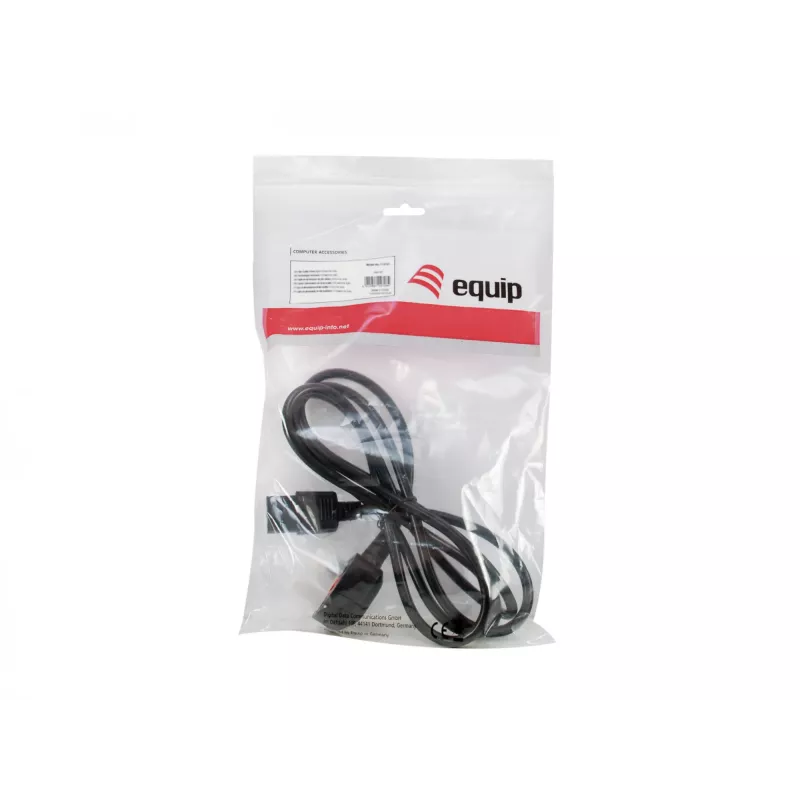 Equip UK stroomkabel, C13 naar BS1363, 2 m, zwart, 10 A zekering
