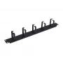 Equip 19 inch kabelmanagementpaneel 1HE met 5 metalen beugels, zwart