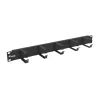 Equip 19 inch kabelmanagementpaneel 1HE met 5 metalen beugels, zwart