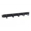 Equip 19 inch kabelmanagementpaneel 1HE met 5 metalen beugels, zwart