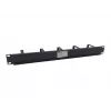 Equip 19 inch kabelmanagementpaneel 1HE met 5 metalen beugels, zwart