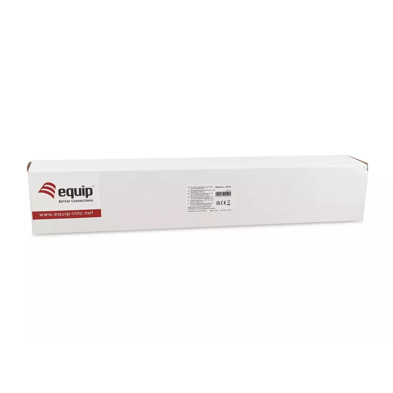 Equip 19 inch kabelmanagementpaneel 1HE met 5 metalen beugels, zwart