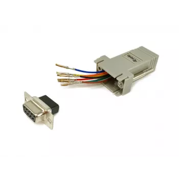 Equip DB9 naar RJ45 adapter female serieel grijs 72x33x16mm