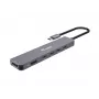 Equip USB-C 6-in-1 multifunctionele adapter, HDMI 4K/30Hz, USB-C x4, USB-A x1, 5Gbps, 100W USB PD