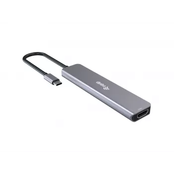Equip USB-C 6-in-1 multifunctionele adapter, HDMI 4K/30Hz, USB-C x4, USB-A x1, 5Gbps, 100W USB PD