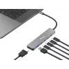 Equip USB-C 6-in-1 multifunctionele adapter, HDMI 4K/30Hz, USB-C x4, USB-A x1, 5Gbps, 100W USB PD