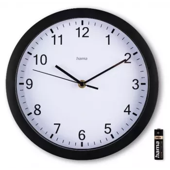 Hama Elba quartzhorloge rond zwart, wit