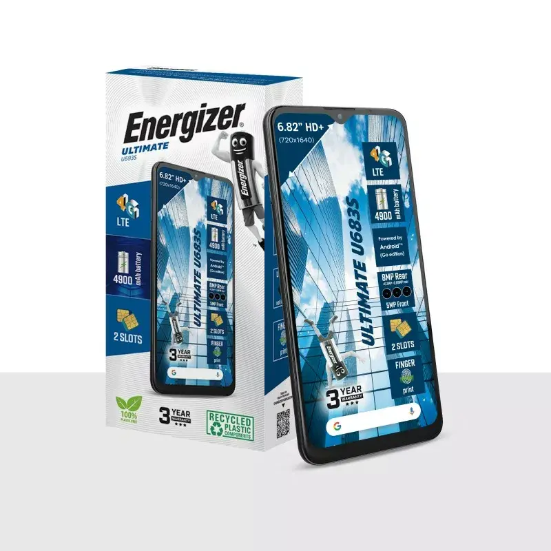 Smartphone Energizer U683SEU, 6,82 inch display, 2 GB RAM, 64 GB, zwart
