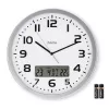 Hama 00185878 wand-/tafelklok analoog horloge rond zilver, wit