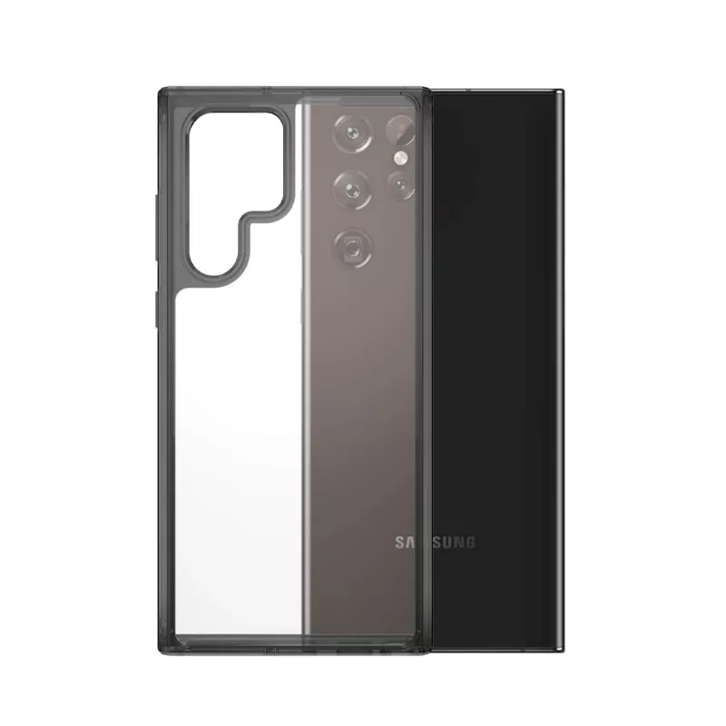 PanzerGlass 0373 HardCase voor Samsung Galaxy S22 Ultra, antibacterieel, Military Grade, transparant