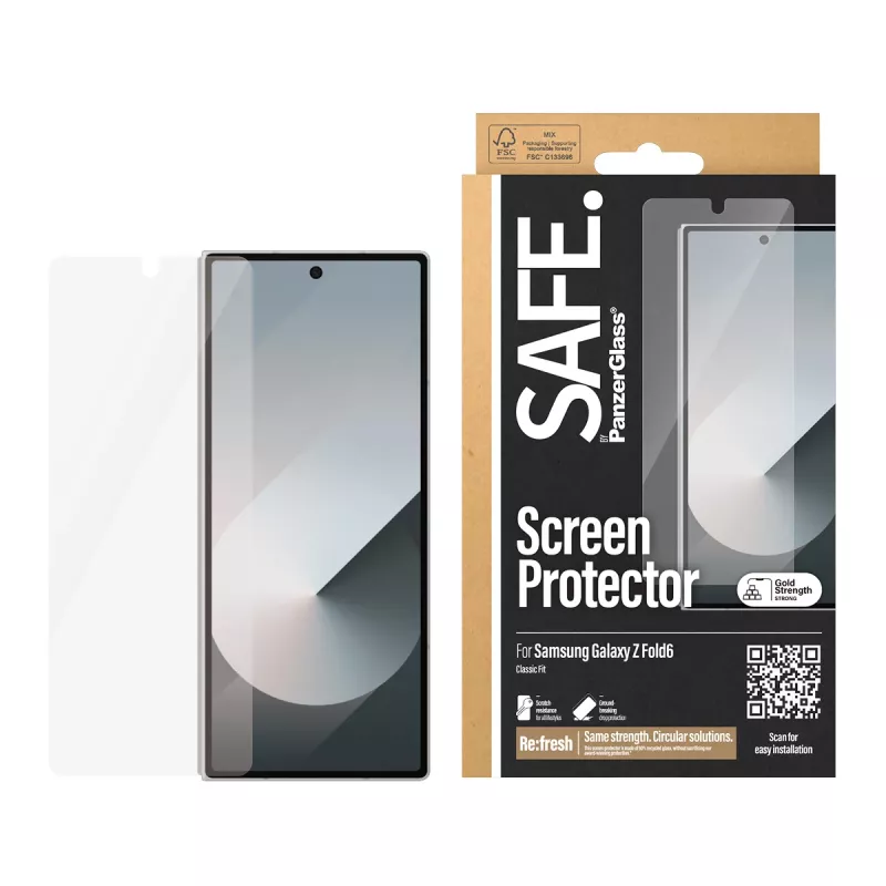 PanzerGlass SAFE. by ® schermbescherming Samsung Galaxy Z Fold6 | Classic Fit