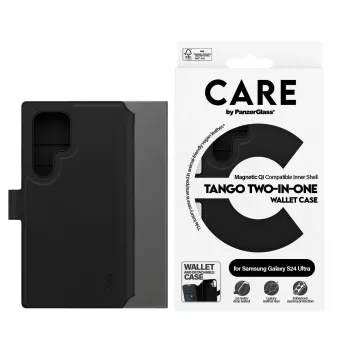 Telefoonhoesje PanzerGlass CARE Feature Case Tango Two-in-One Wallet, compatibel met Samsung Galaxy S24 Ultra, transparant