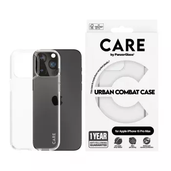 PanzerGlass CARE™ by ® Urban Combat hoesje transparant iPhone 15 Pro Max
