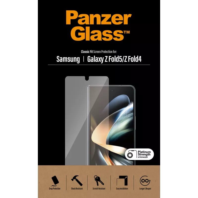 PanzerGlass displaybeschermfolie voor Samsung Galaxy Z Fold4 antibacterieel krasvast