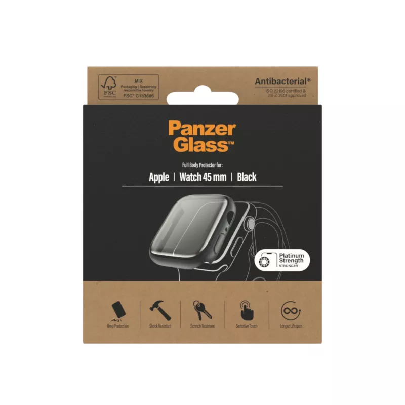 PanzerGlass ® Full Body hoes Apple Watch Series 9 | 8 | 7 | 45 mm | zwart