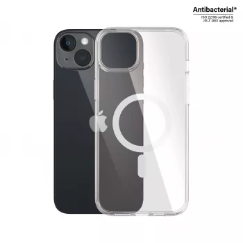 PanzerGlass ® HardCase transparant met witte MagSafe iPhone 14 Plus