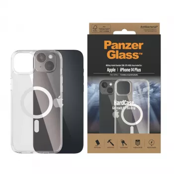 PanzerGlass ® HardCase transparant met witte MagSafe iPhone 14 Plus