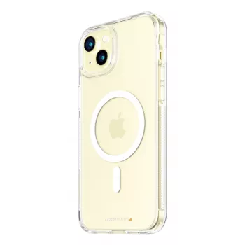 Beschermhoes HardCase MagSafe telefoonhoes PanzerGlass voor iPhone 15 Plus — transparant gerecycled kunststof, geschikt voor 6,69-inch scherm
