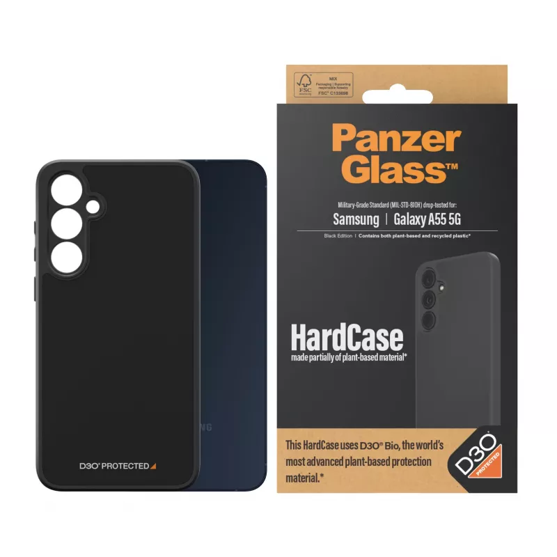 PanzerGlass ® HardCase zwart met D3O® Samsung Galaxy A55 5G