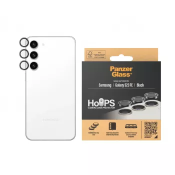 PanzerGlass Hoops cameralensbescherming Samsung Galaxy S23 FE zwart krasvast stootvast