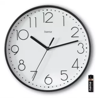 Hama Salina quartz horloge rond zwart, wit
